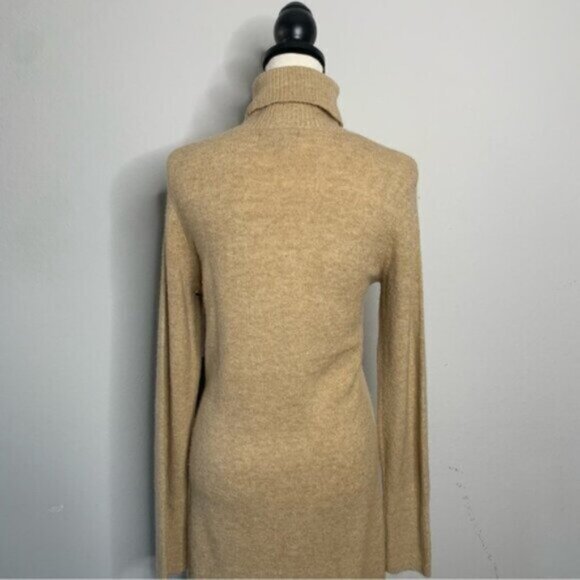 Rachel Zoe Camel Turtleneck Knee Length Sweater Dress - Picture 12 of 16